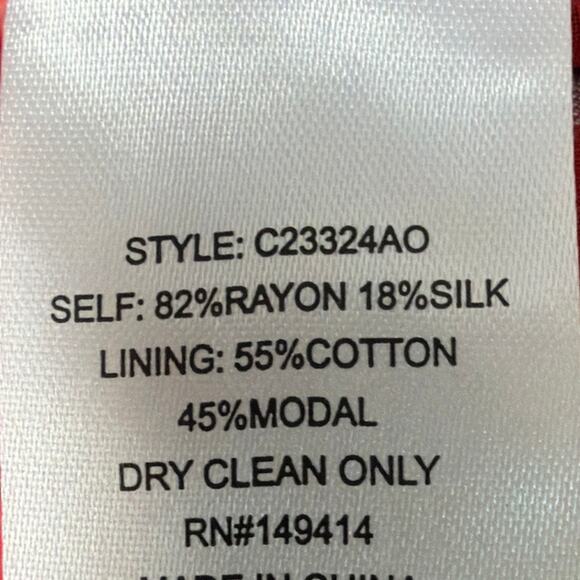 Johnny Was Yoella Floral Velvet Silk Burnout Shirt Red Bobcat Forest XS NWT - Picture 9 of 10